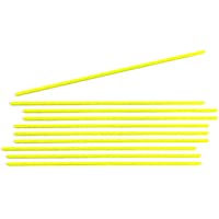 10 Tubos de Pesca Negro-Amarillo- 20 cm- Rectos- para terminales de Cebo